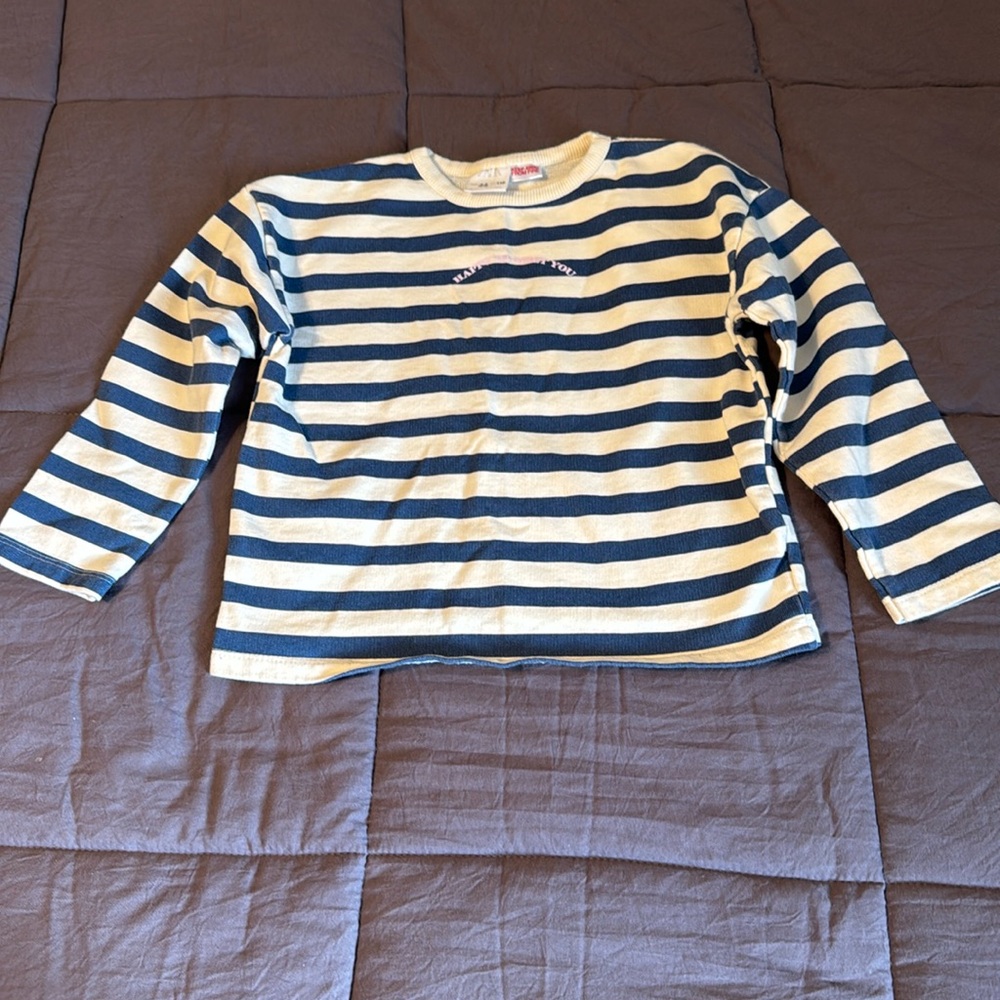 Zara toddler girl striped shirt